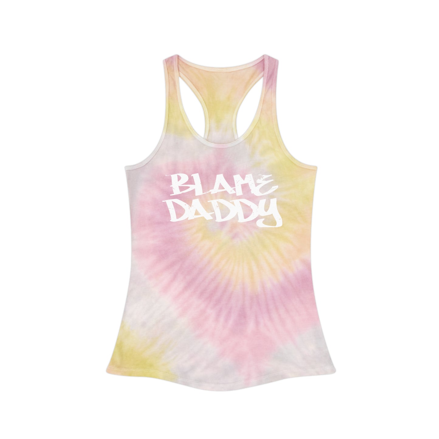 Blame Daddy Graffiti Tie Dye Racerback Tank