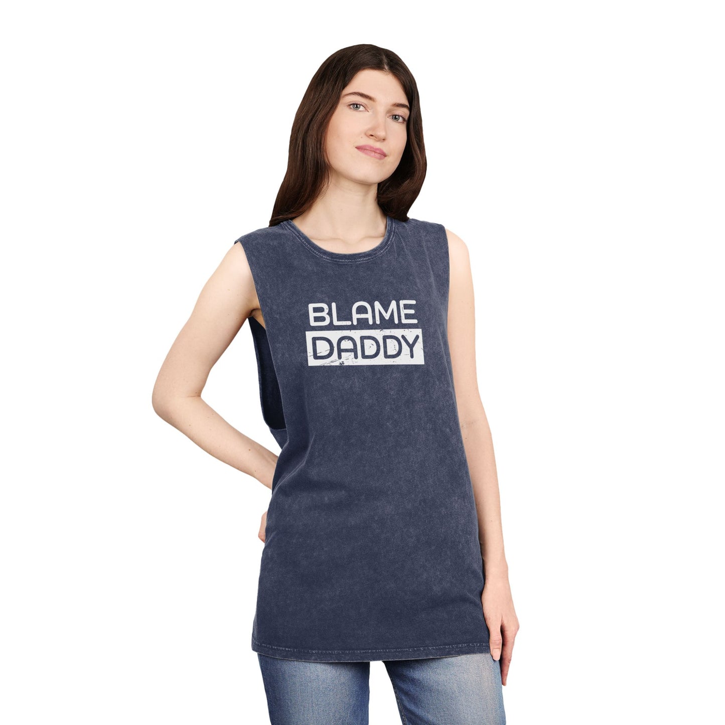 Blame Daddy Unisex Stonewash Tank Top