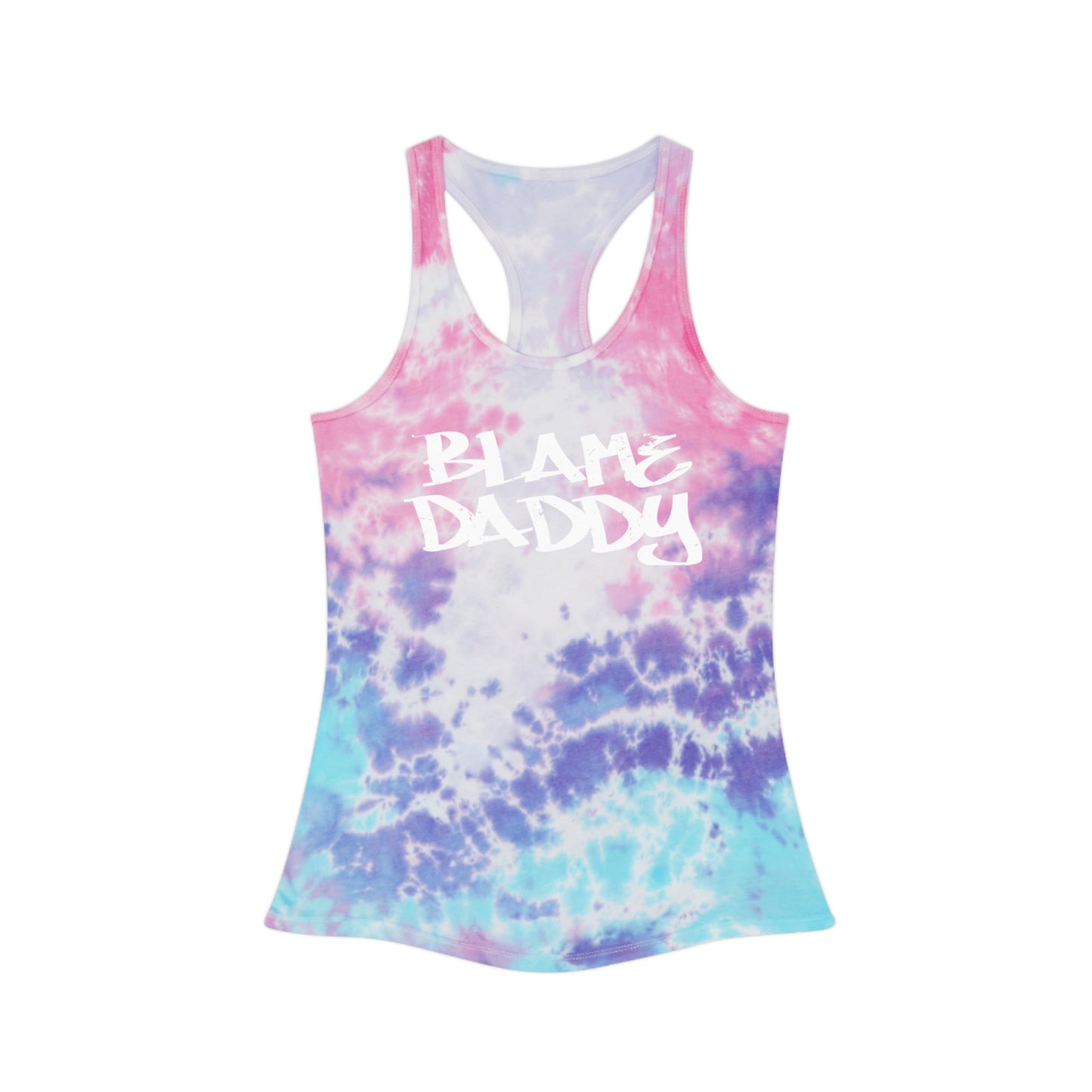 Blame Daddy Graffiti Tie Dye Racerback Tank