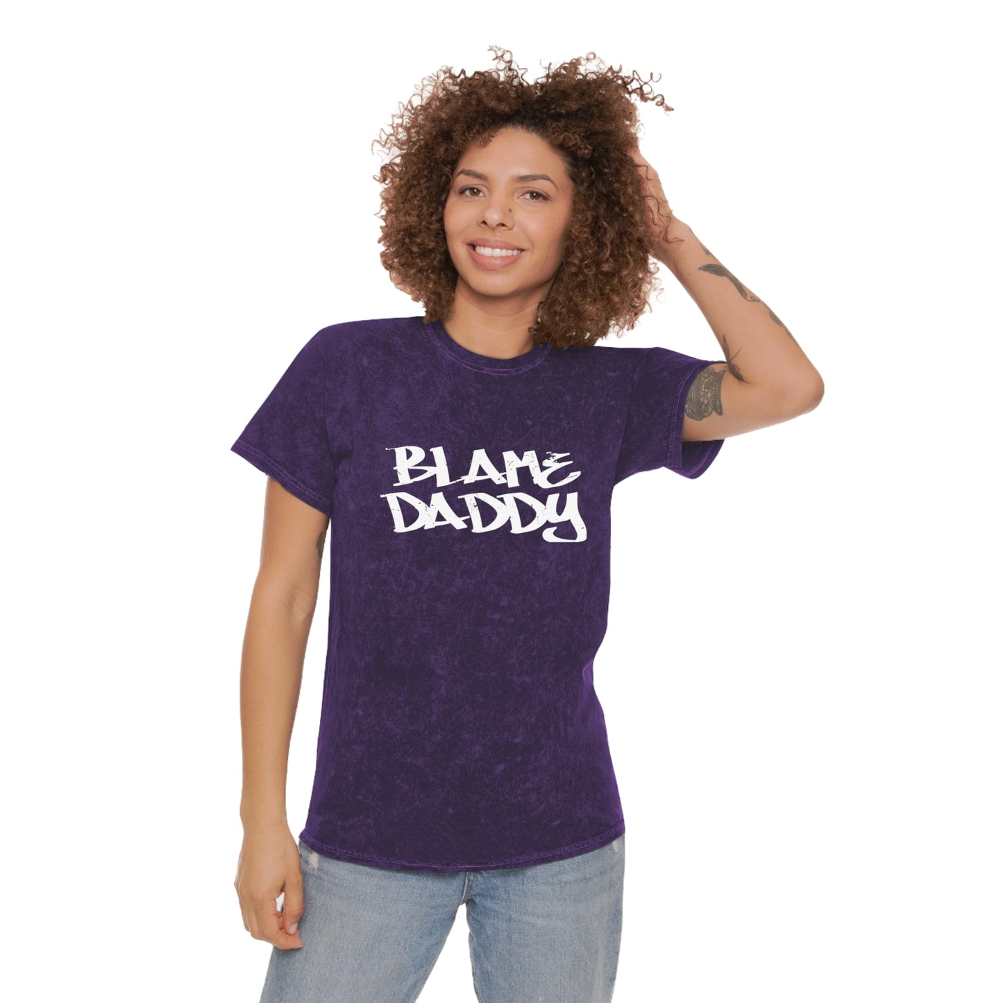 Blame Daddy Mineral Wash Graffiti T-Shirt