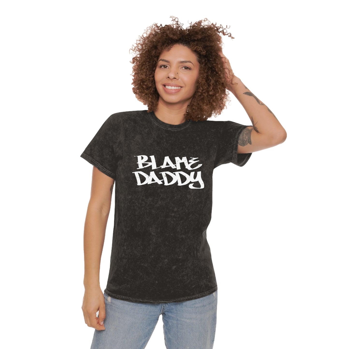 Blame Daddy Mineral Wash Graffiti T-Shirt