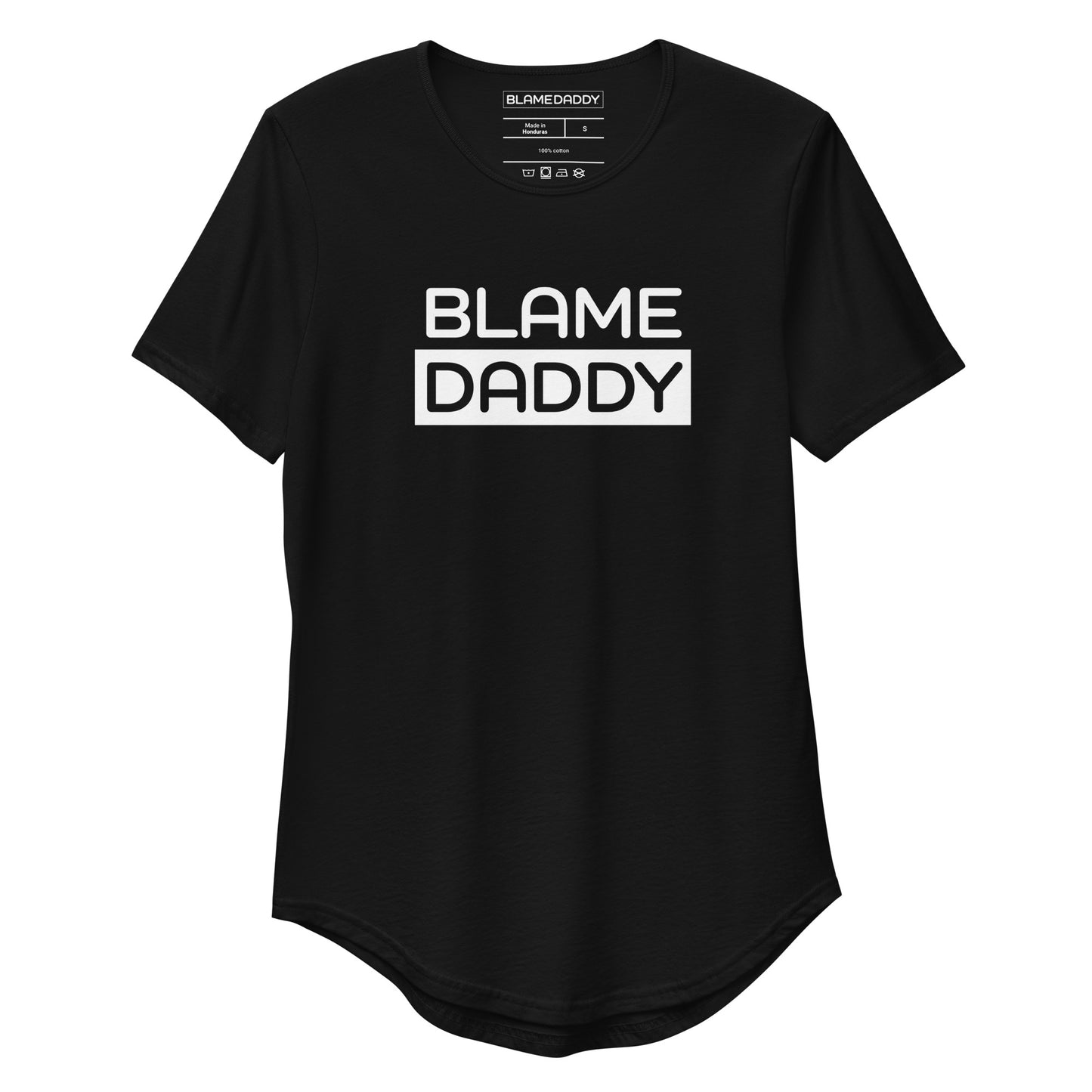 Blame Daddy Curved Hem T-shirt