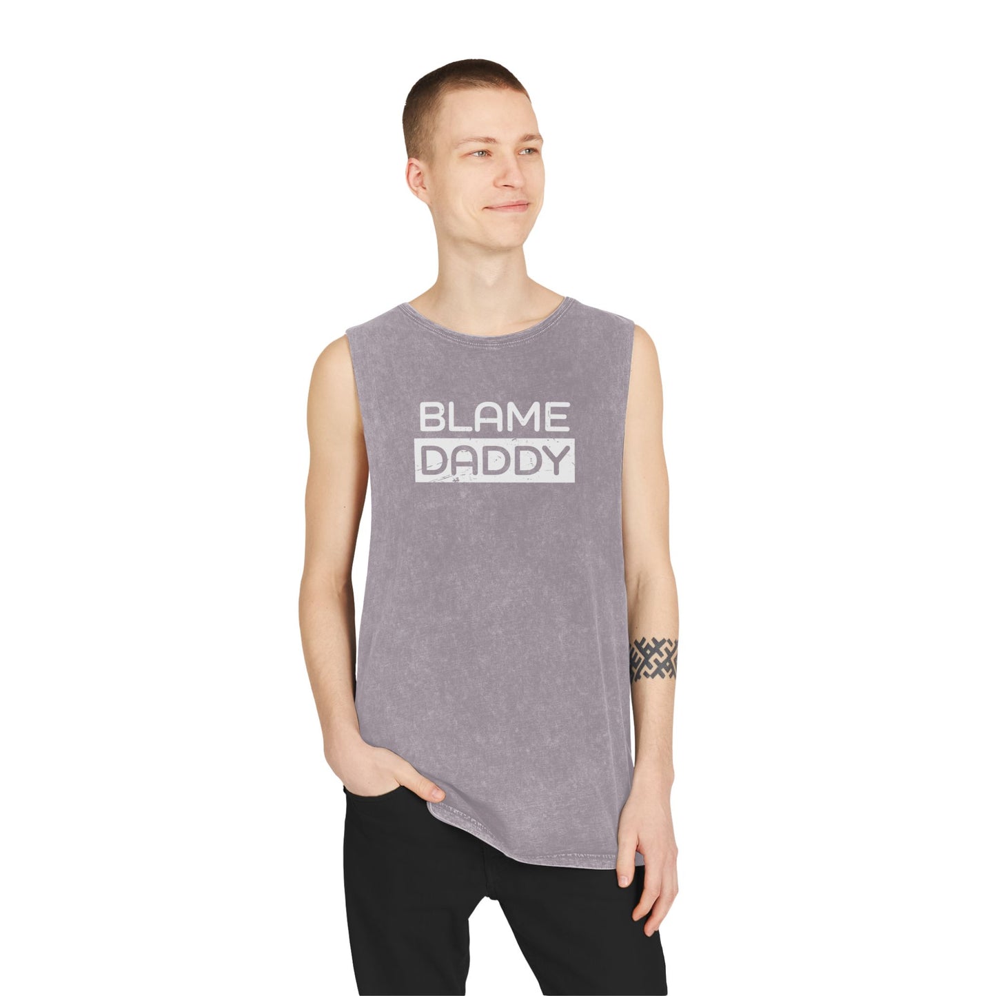 Blame Daddy Unisex Stonewash Tank Top