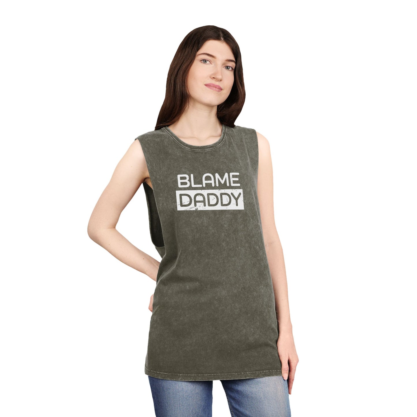 Blame Daddy Unisex Stonewash Tank Top