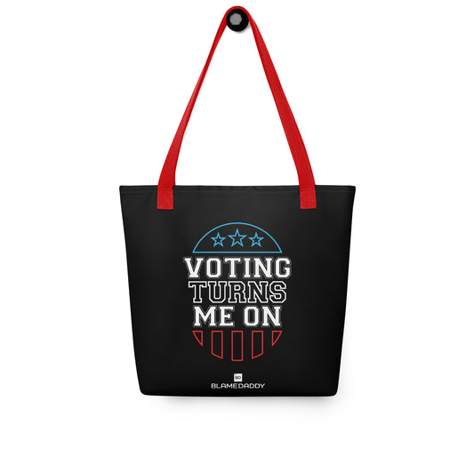 Blame Daddy "Voting Turns Me On" Tote