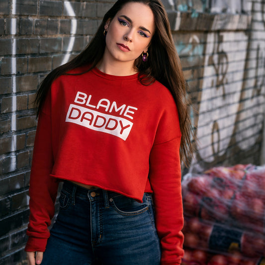 Blame Daddy Crop Sweatshirt